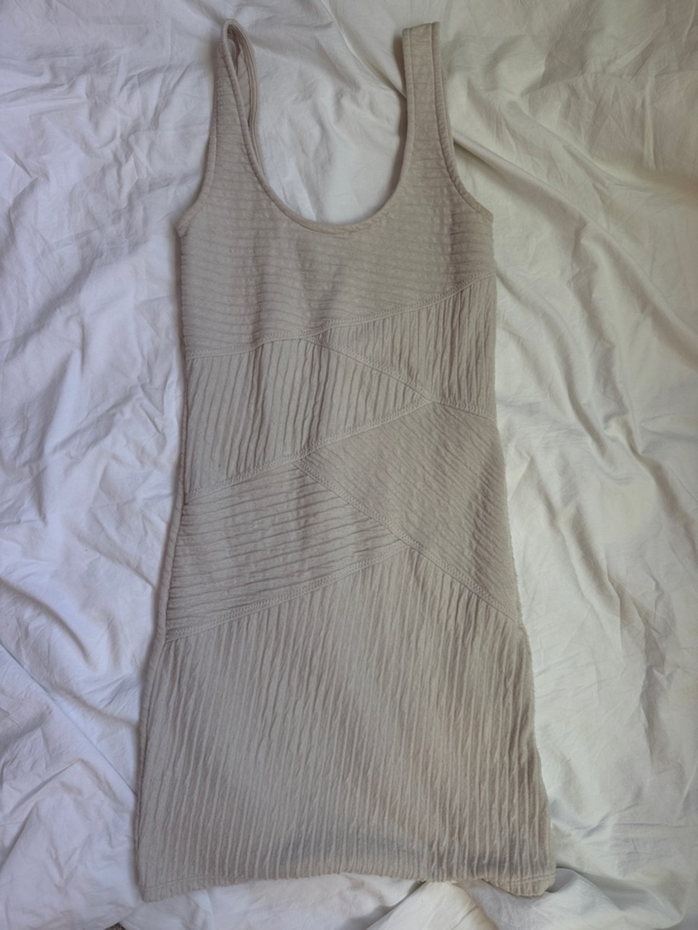 Free People Mini Tank Dress in Light Taupe